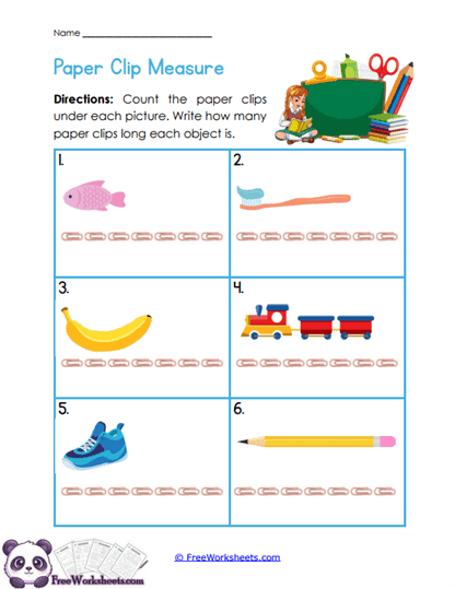 Clip Measures Worksheet