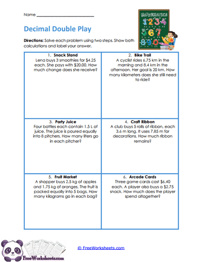 Two Steps Worksheet