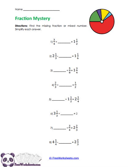 Missing Values Worksheet