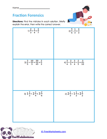 Error Analysis Worksheet