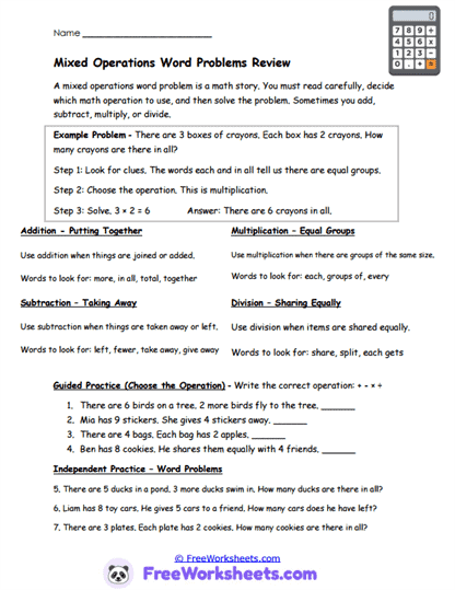 Review Practice Worksheet