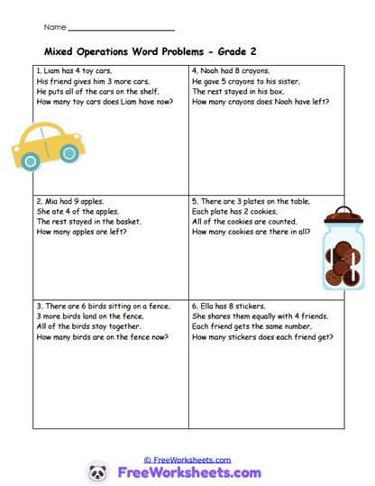Mixed Operations Worksheet