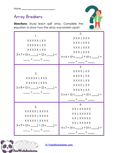 Split Array Proof Worksheet