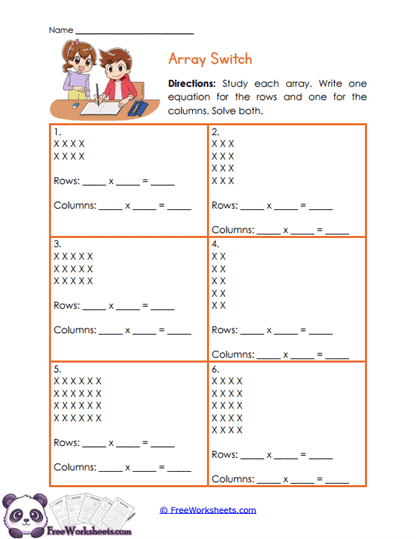 Array Reversal Worksheet
