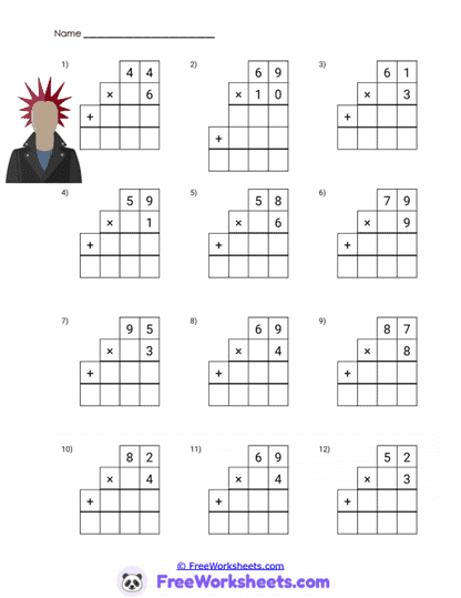 Multiply by One-digit Numbers Worksheet Collection
