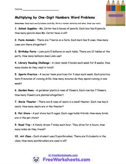 Cyclops Products Worksheet