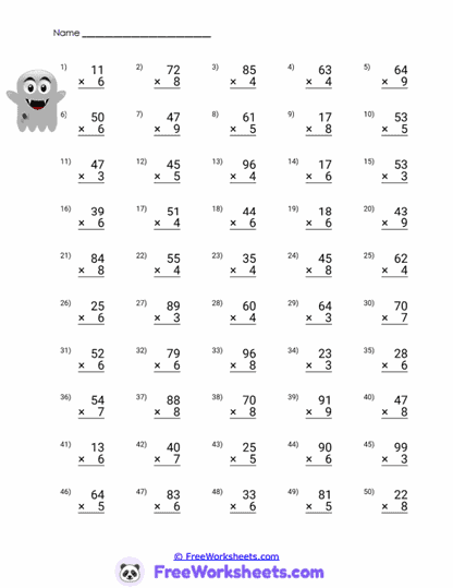 Ghost Products Worksheet