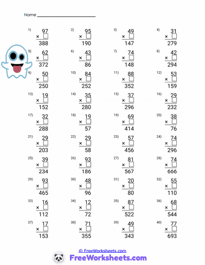 Alien Factors Worksheet