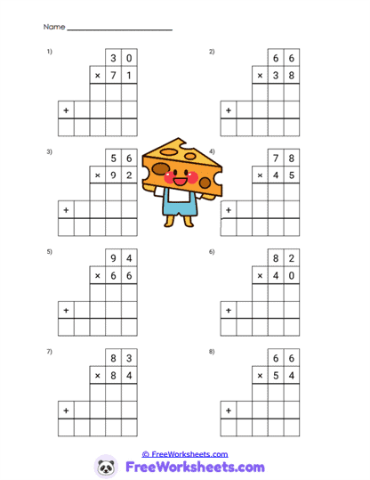 Multiply by Two-digit Numbers Worksheet Collection