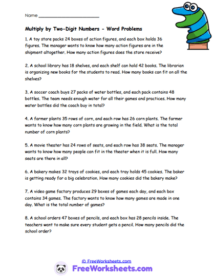 Story Products Worksheet