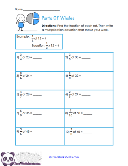 Set Portions Worksheet