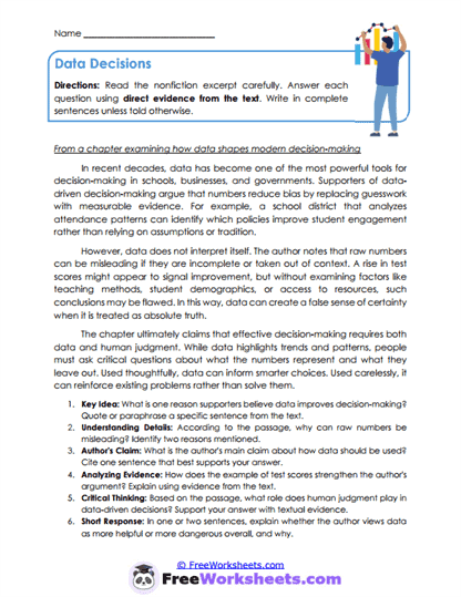 Grade 11 Nonfiction Book Study Worksheet Collection
