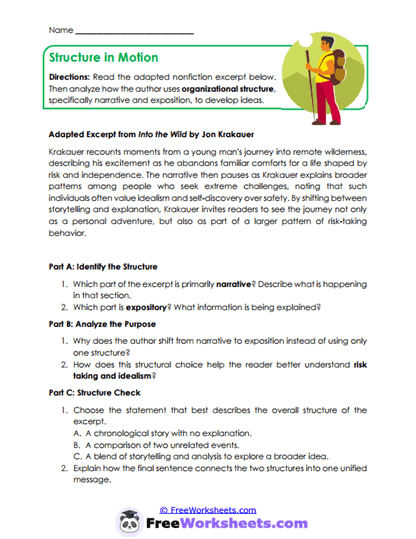 Structure in Motion Worksheet