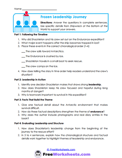Leadership Endurance Worksheet