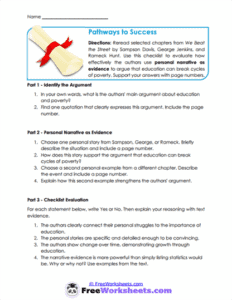 Pathways to Success Worksheet - FreeWorksheets.Com