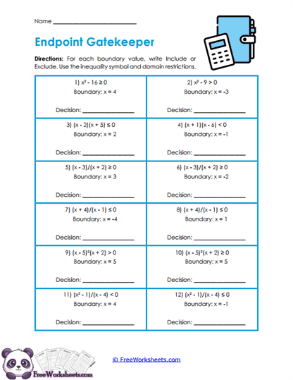 Endpoint Rules Worksheet