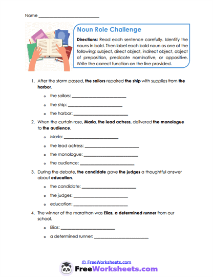 Grade 10 Nouns Worksheet Collection