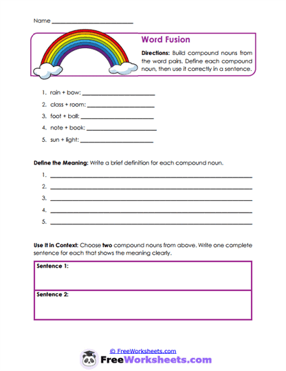 Compound Creation Worksheet