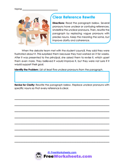 Reference Clarity Worksheet