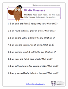 Nouns and Adjectives Worksheets For Grade 1 - FreeWorksheets.Com