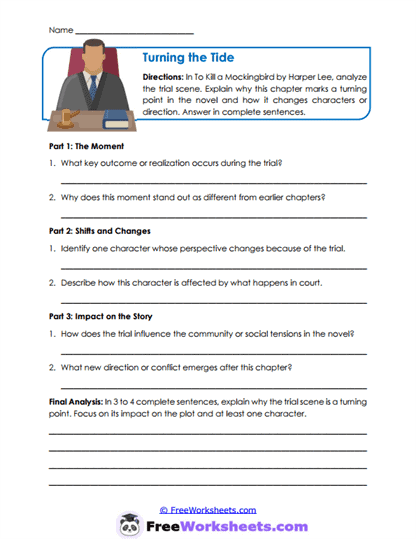 Turning the Tide Worksheet