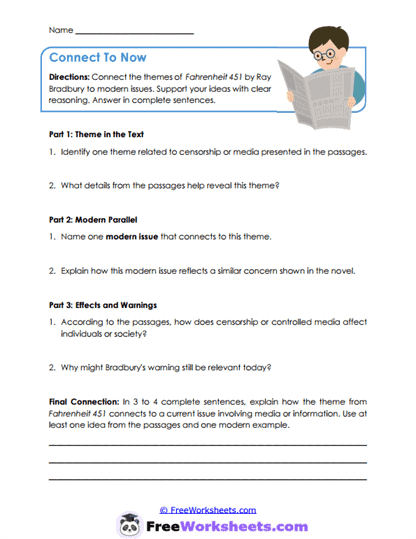 Connect To Now Worksheet