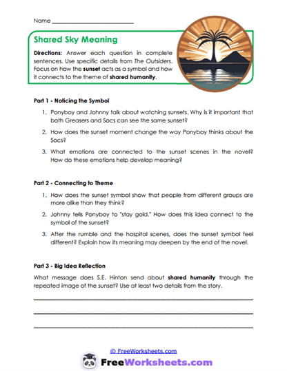 Shared Symbols Worksheet