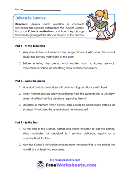 Motivation Shifts Worksheet