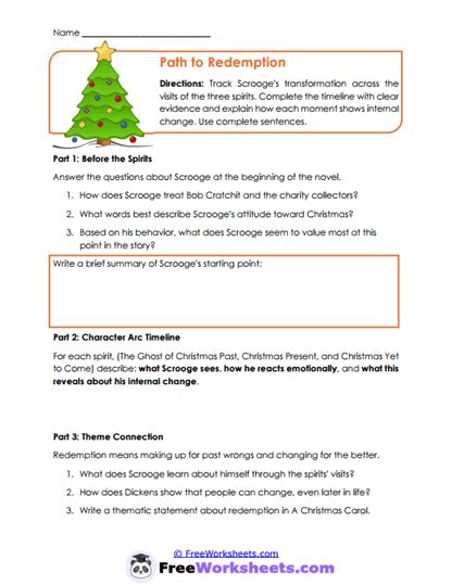 Path to Redemption Worksheet