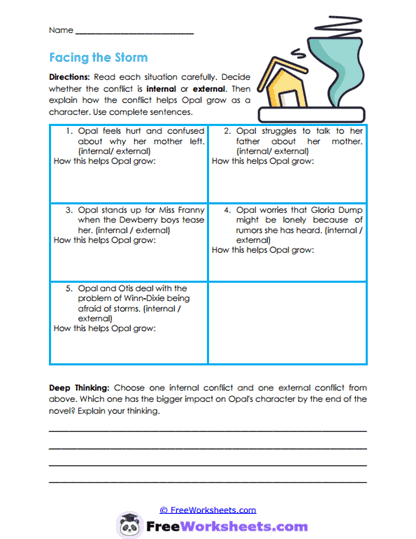 Conflict Connections Worksheet