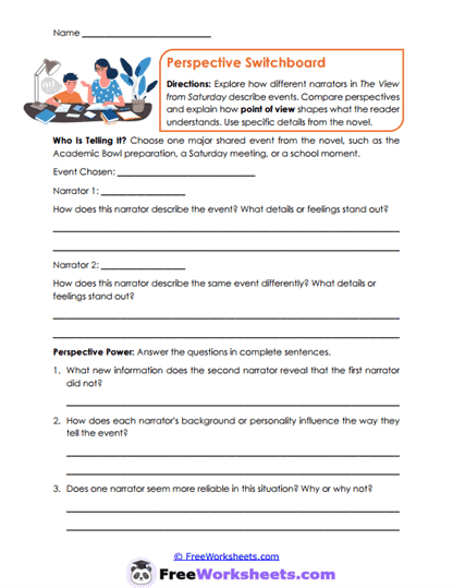 7th Grade Novel Study Worksheet Collection