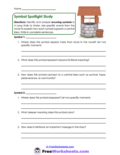 Symbol Meanings Worksheet