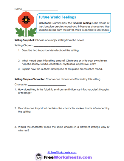 Setting Influence Worksheet