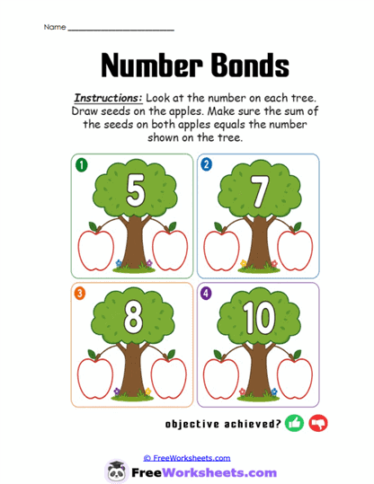 Apple Sums Worksheet