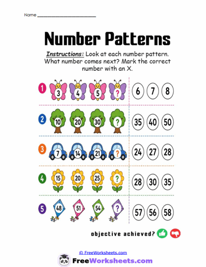 Pattern Choice Worksheet
