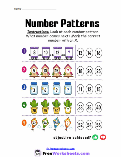 Growing Numbers Worksheet