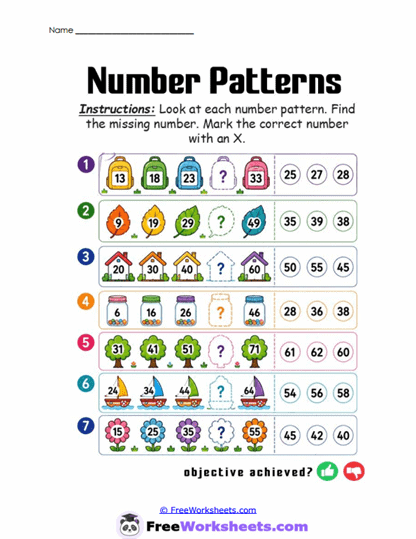 Pattern Puzzle Worksheet