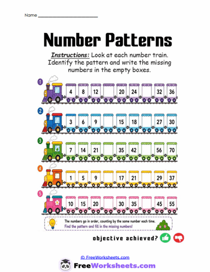 Counting Rails Worksheet