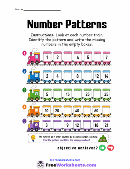 Skip Counting Worksheet