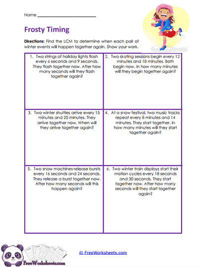 Winter Cycles Worksheet