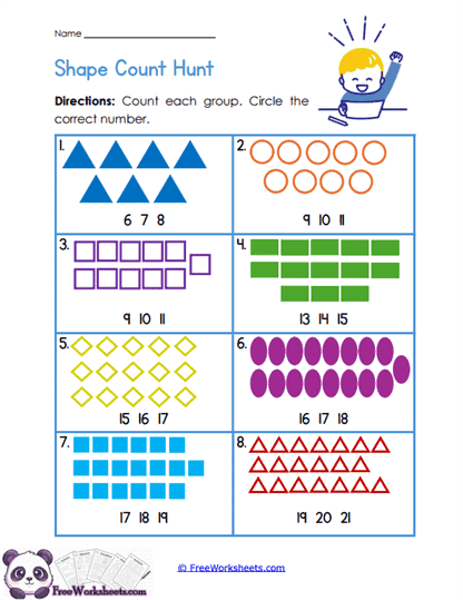 Shape Counts Worksheet