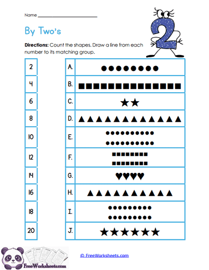 Even Matches Worksheet