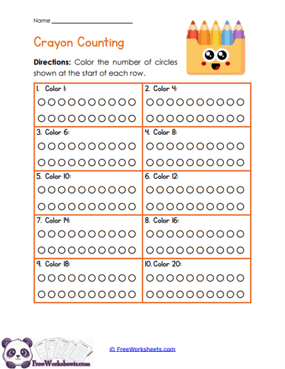 Crayon Counts Worksheet