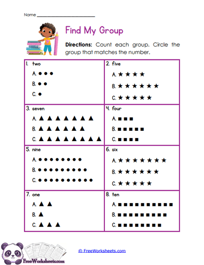 Group Match Worksheet