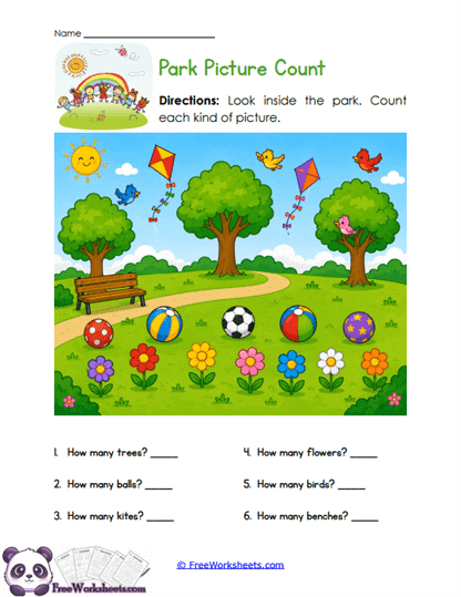 Park Counts Worksheet