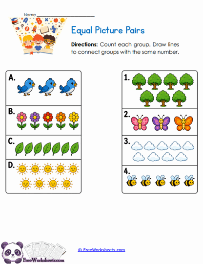 Equal Pictures Worksheet
