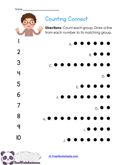 Counting Matches Worksheet