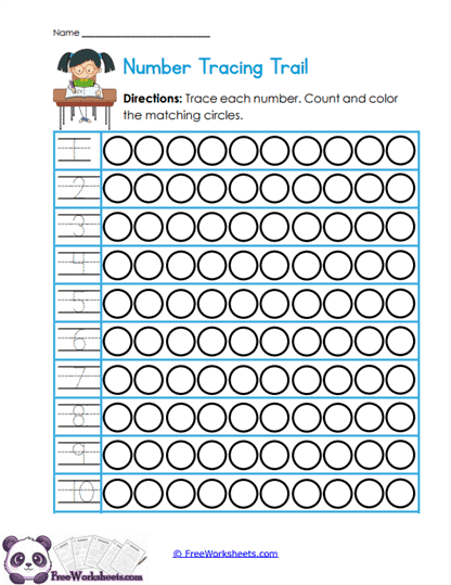 Number Tracing Worksheet