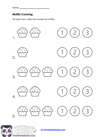 Muffin Coloring Worksheet
