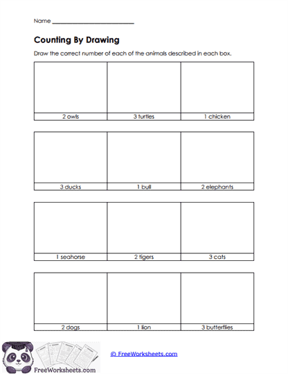 Counting By Drawing Worksheet